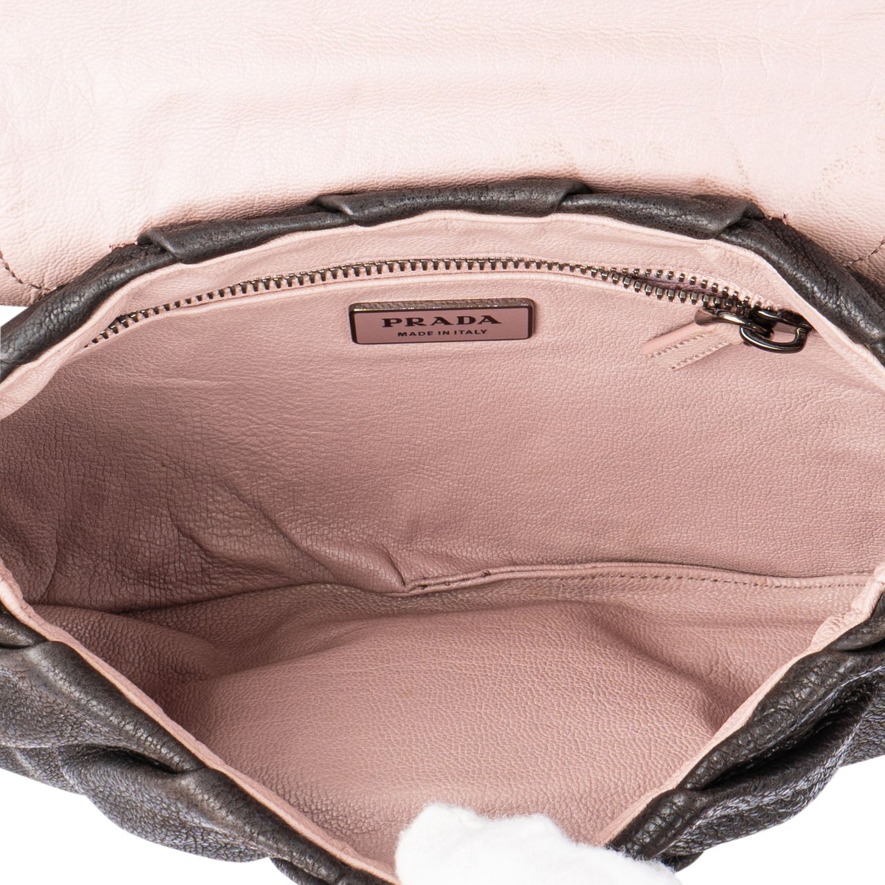 Prada Prada Brown Embellished Skipper Shoulder Bag Divers