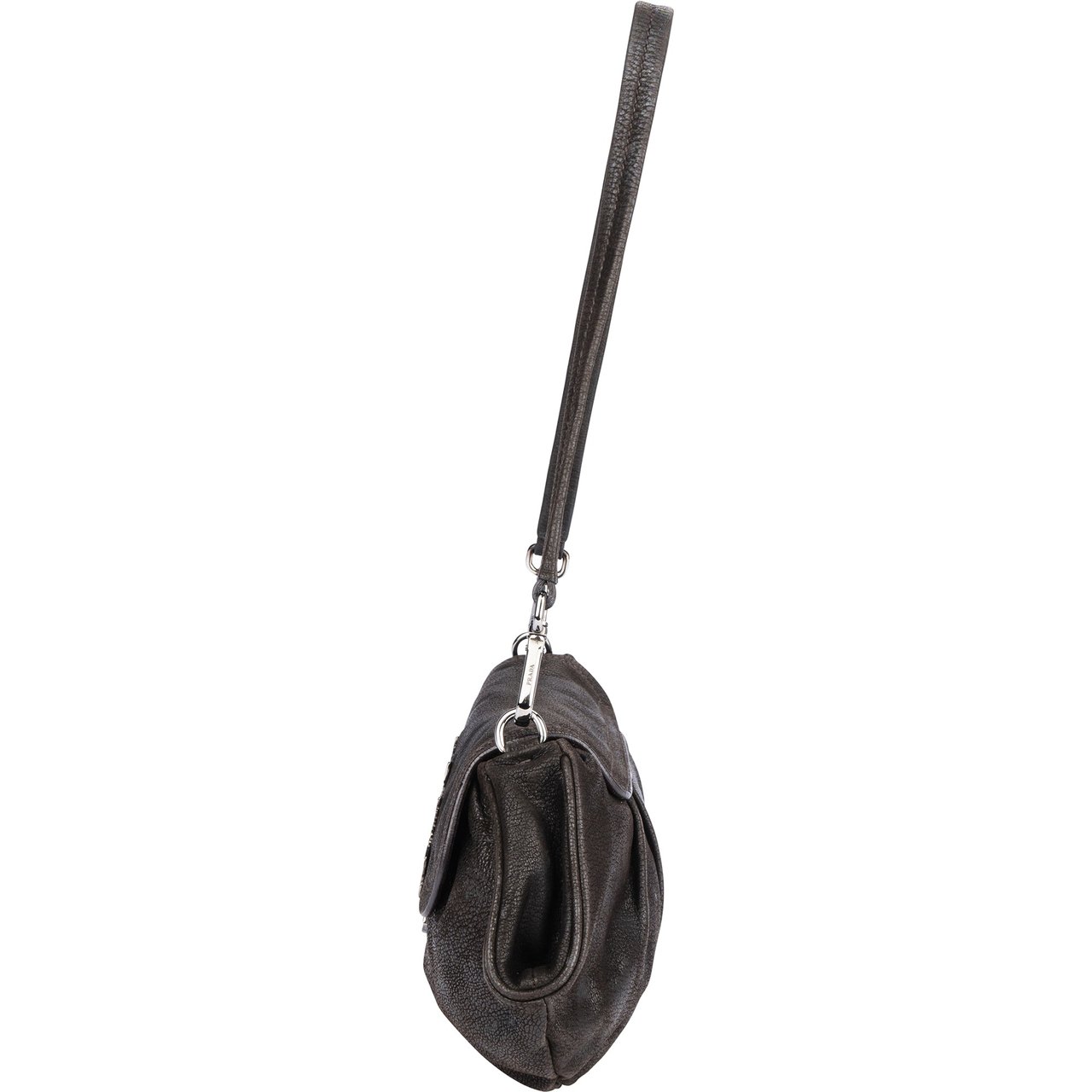 Prada Prada Brown Embellished Skipper Shoulder Bag Divers