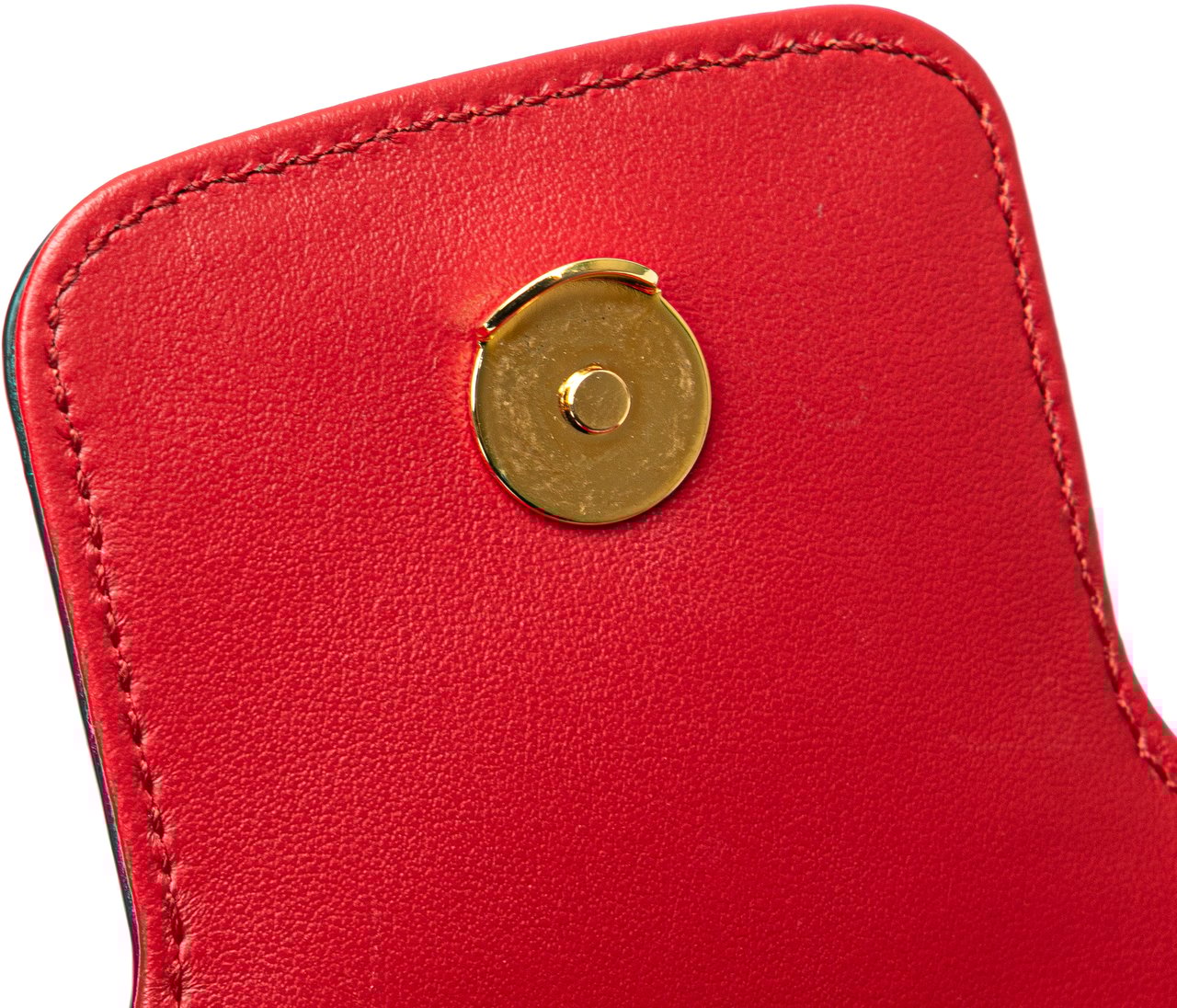 Prada Saffiano Pattina Chain Crossbody Rood