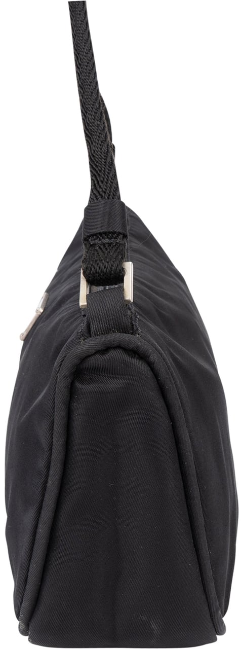 Prada Prada Black Nylon Triangle Handbag Zwart