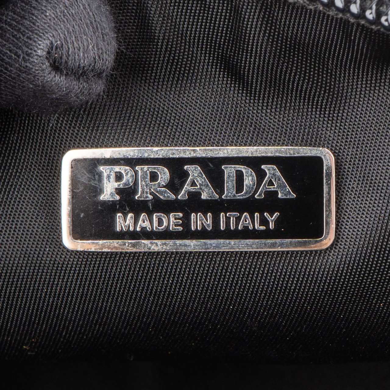 Prada Prada Black Nylon Triangle Handbag Zwart