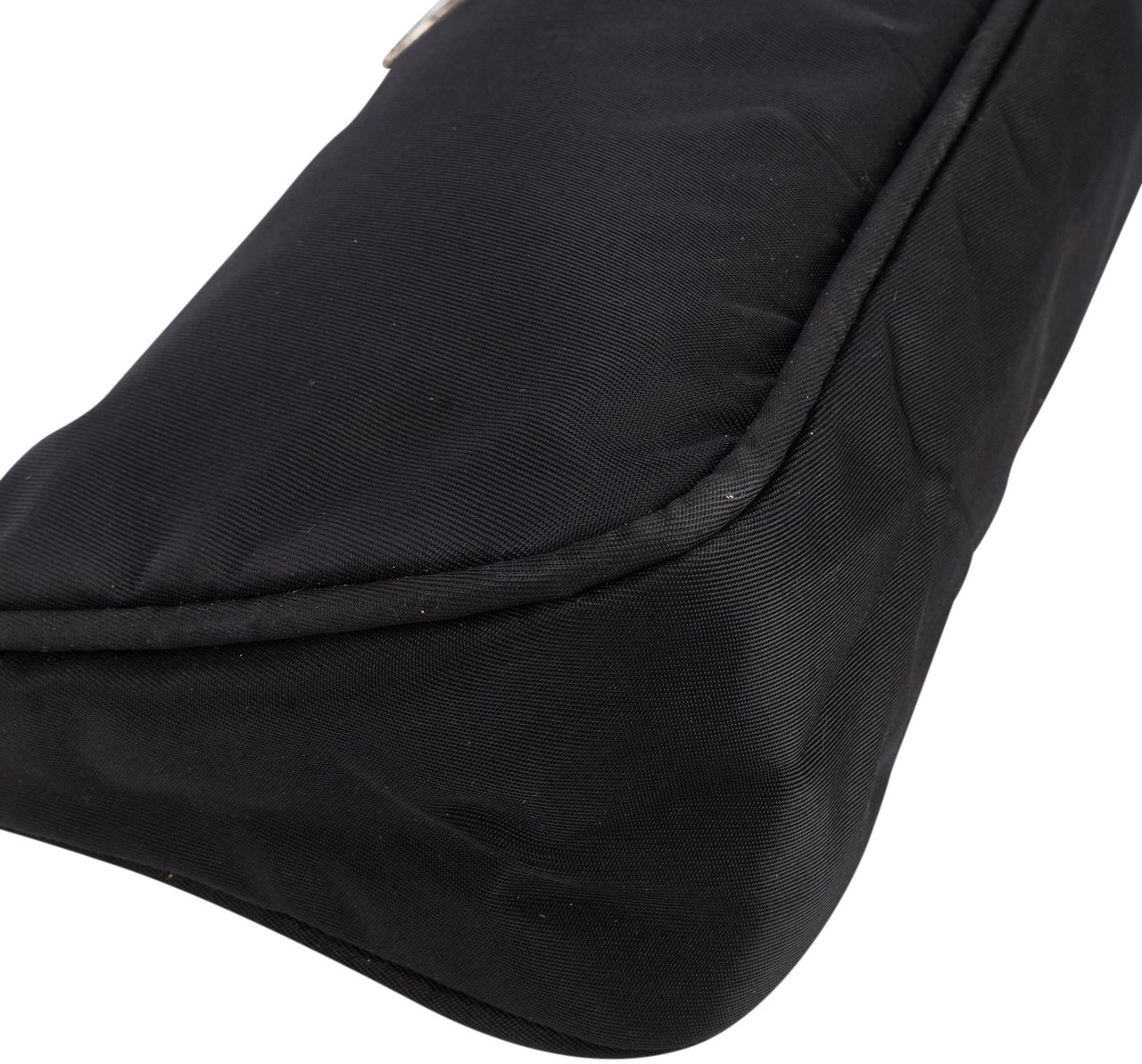 Prada Prada Black Nylon Triangle Handbag Zwart