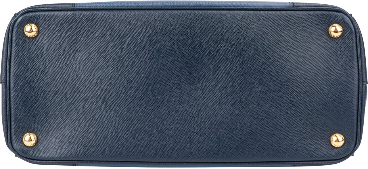 Prada Prada Bicolor Saffiano Leather Galleria Handbag Blauw