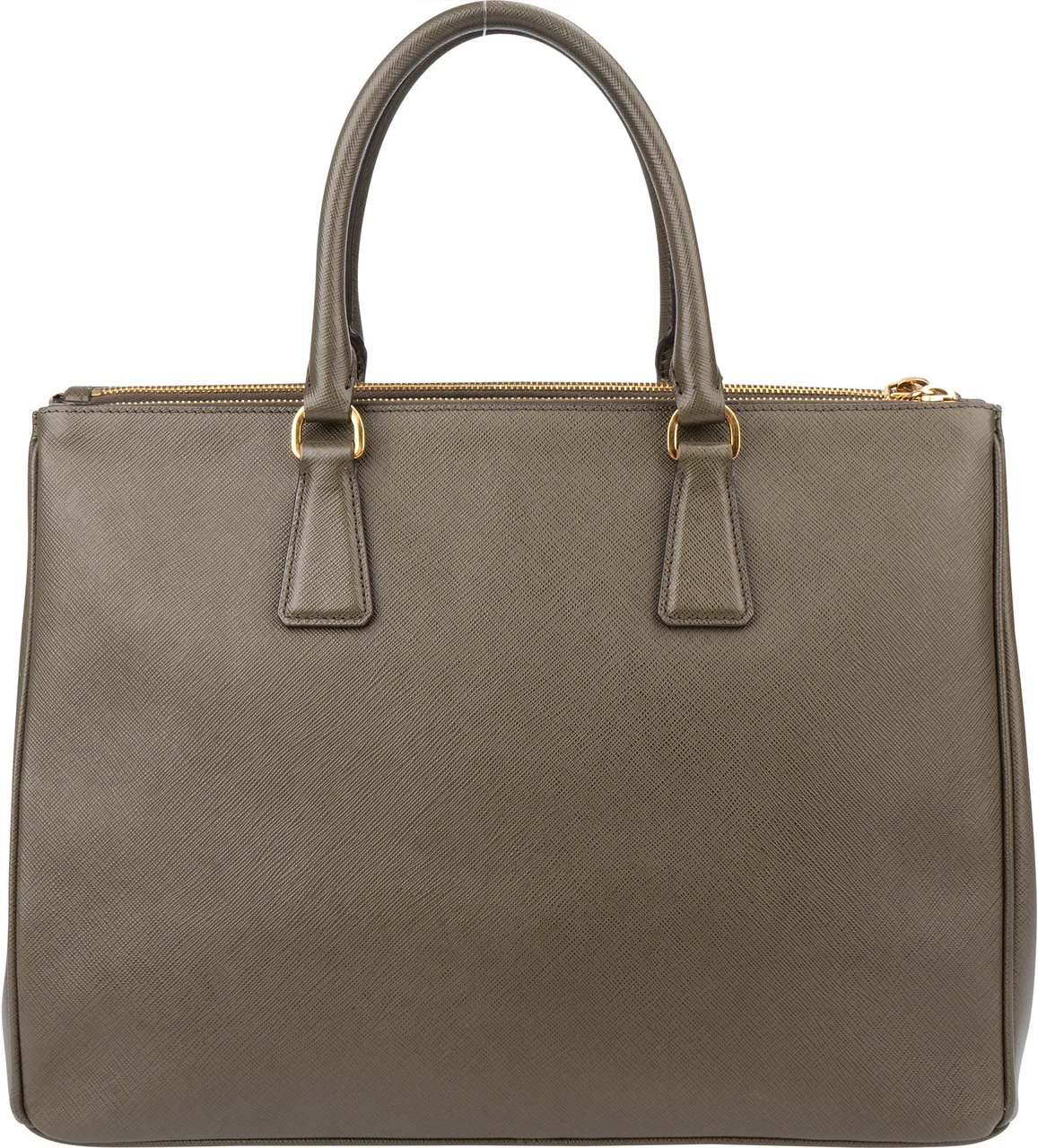 Prada Prada Green Saffiano Leather Galleria Handbag Groen