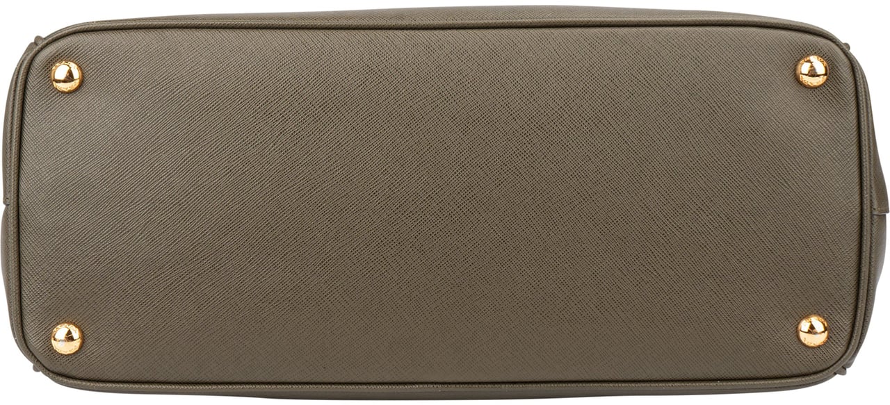 Prada Prada Green Saffiano Leather Galleria Handbag Groen