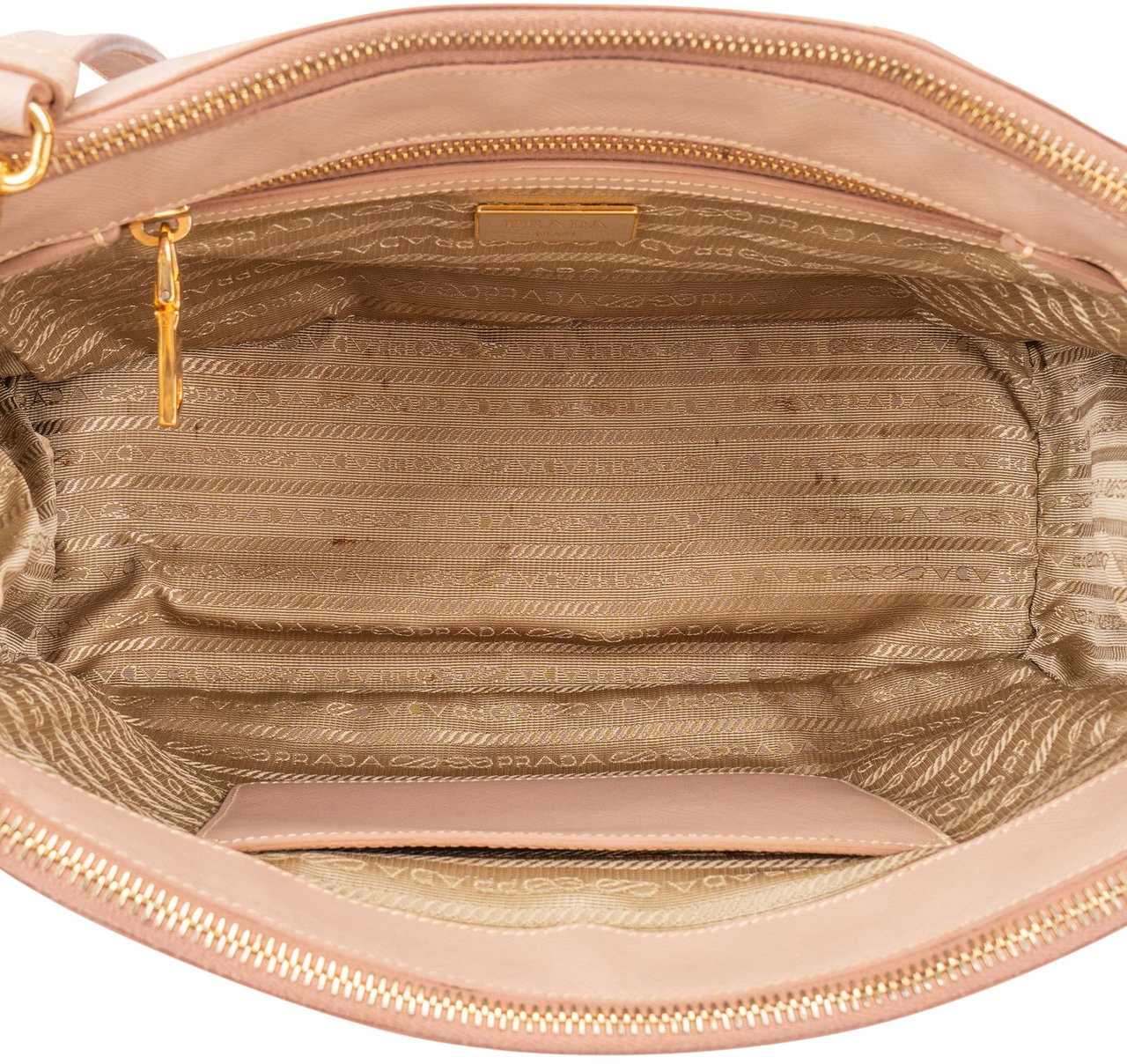 Prada Rose Saffiano Leather Galleria Handbag Roze