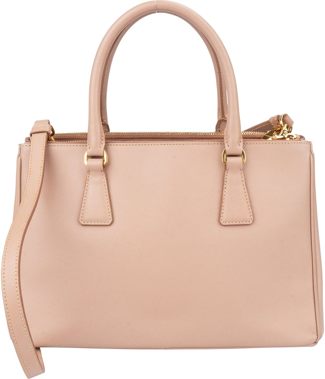 Prada Prada Rose Saffiano Leather Galleria Handbag Rood