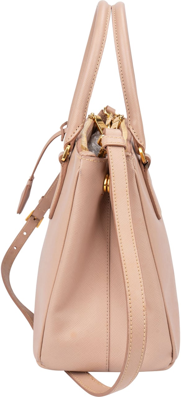 Prada Prada Rose Saffiano Leather Galleria Handbag Rood