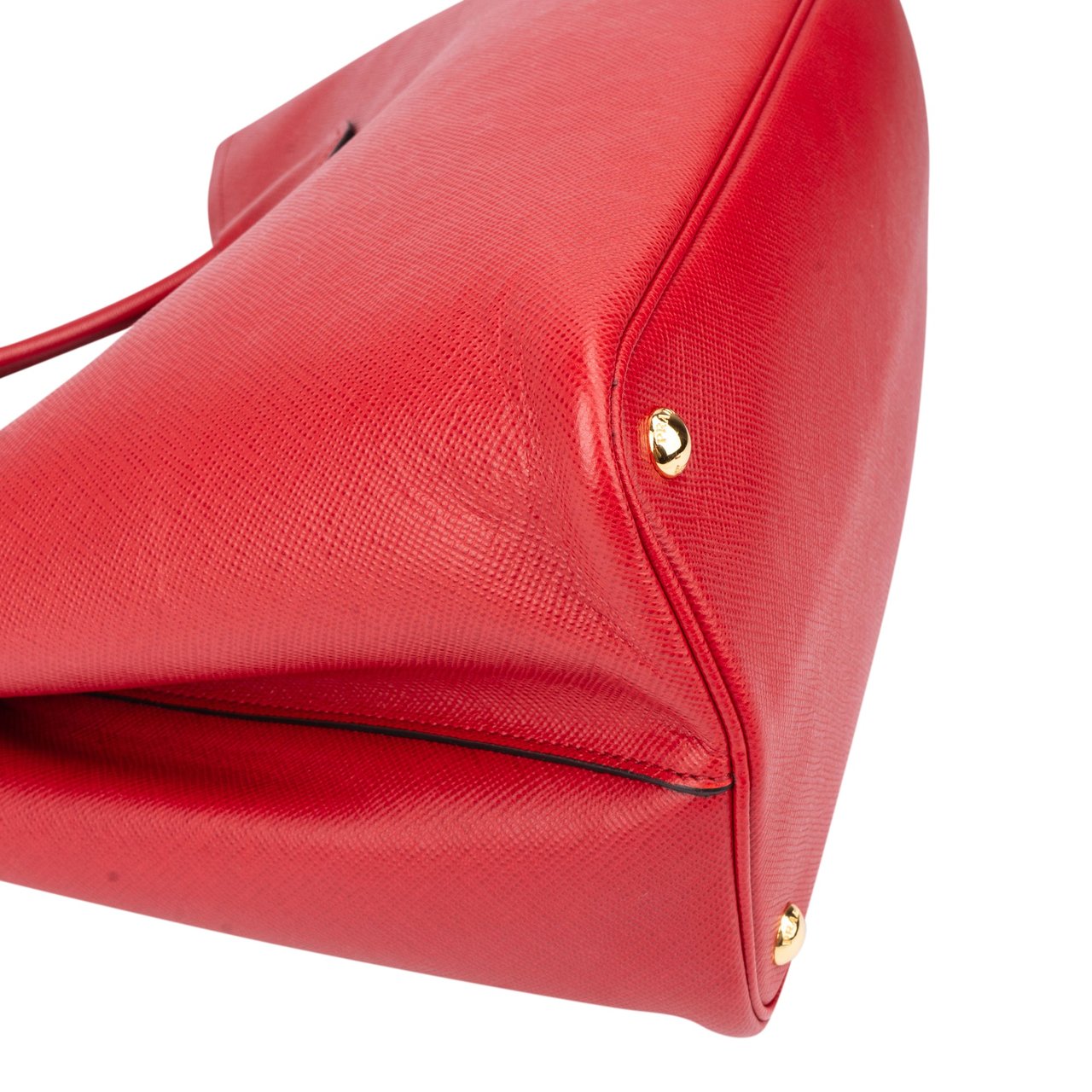 Prada Prada Red Saffiano Leder Double Handbag Rood