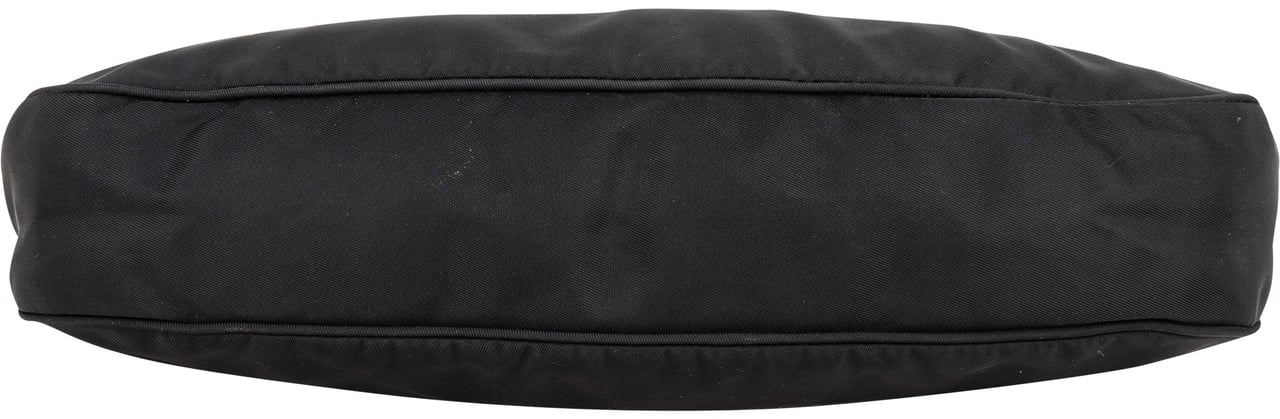 Prada Black Nylon Triangle Shoulder Bag Zwart