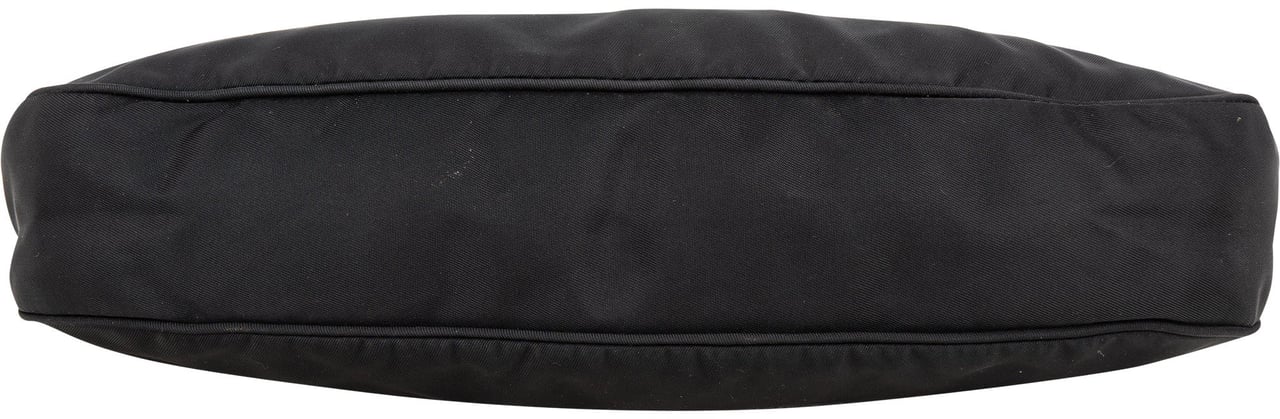 Prada Prada Black Nylon Triangle Shoulder Bag Zwart