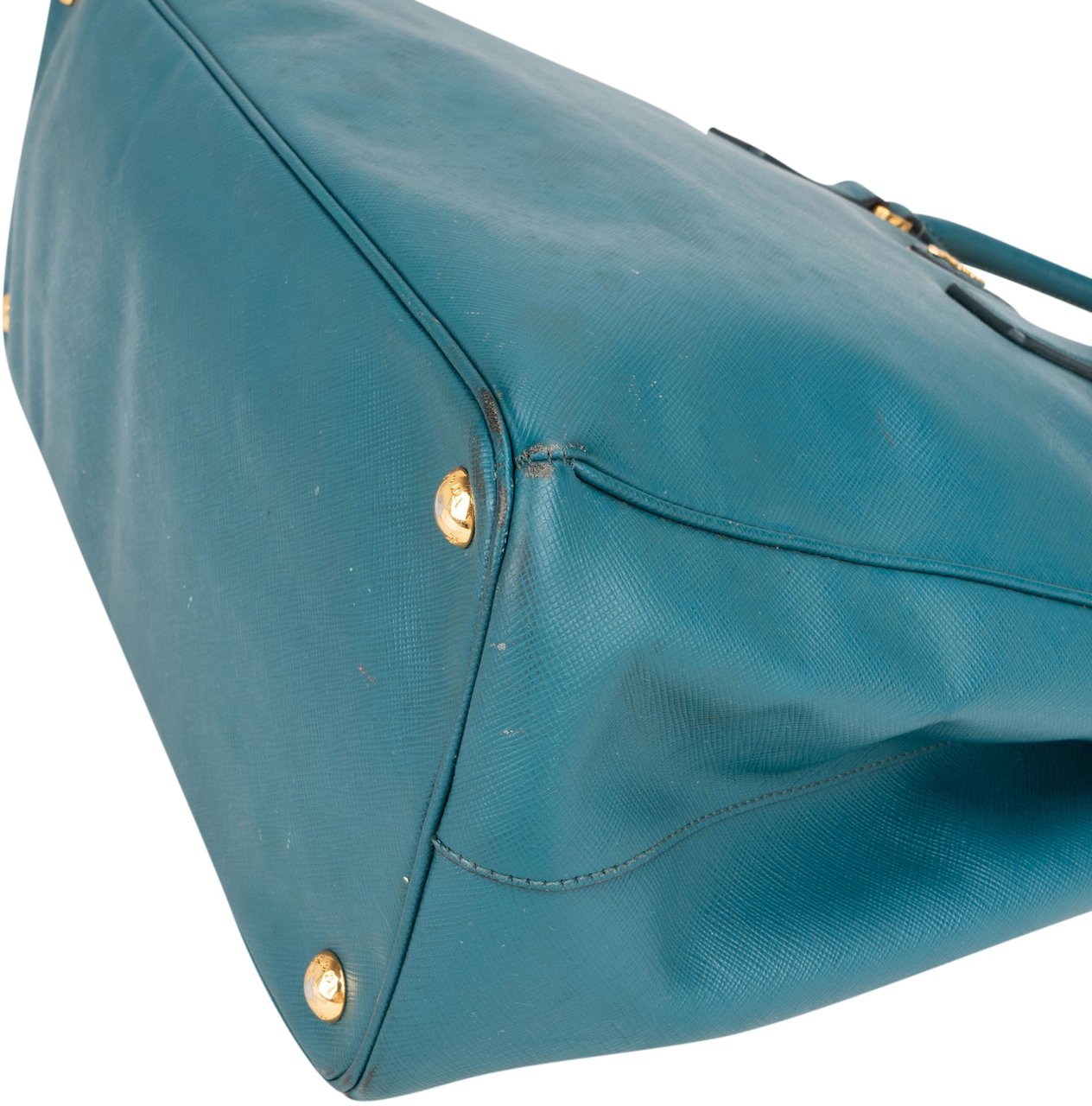 Prada Prada Blue Saffiano Leather Galleria Handbag Blauw