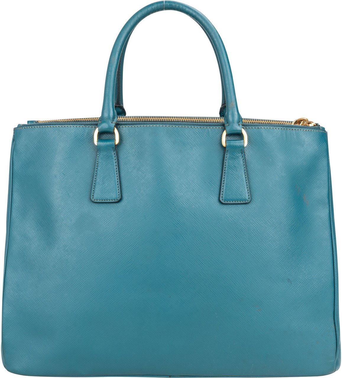 Prada Prada Blue Saffiano Leather Galleria Handbag Blauw