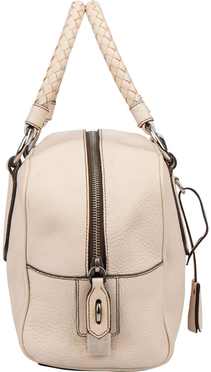 Prada Prada White Leather Handbag Wit