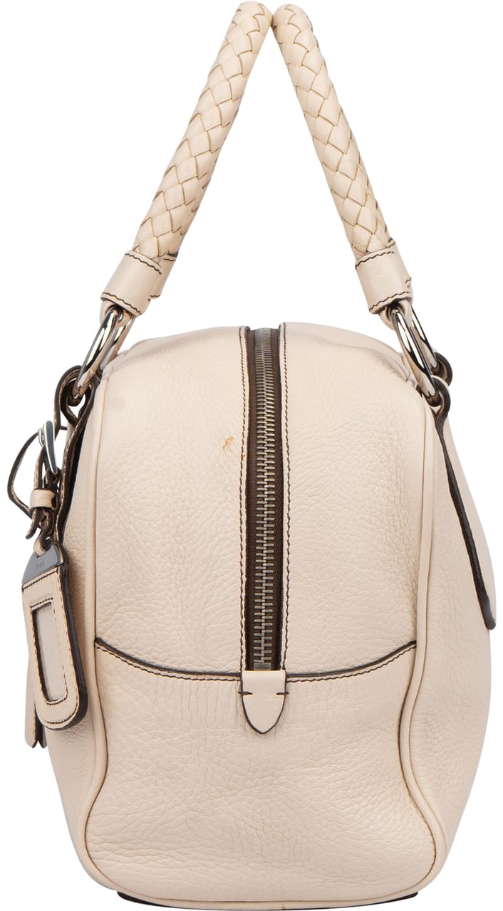 Prada Prada White Leather Handbag Wit