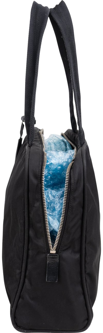 Prada Prada Black Nylon Triangle Handbag Zwart