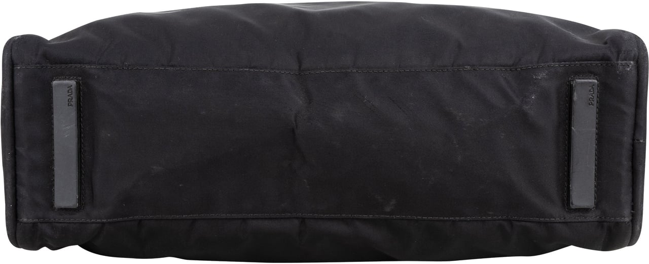 Prada Prada Black Nylon Triangle Handbag Zwart