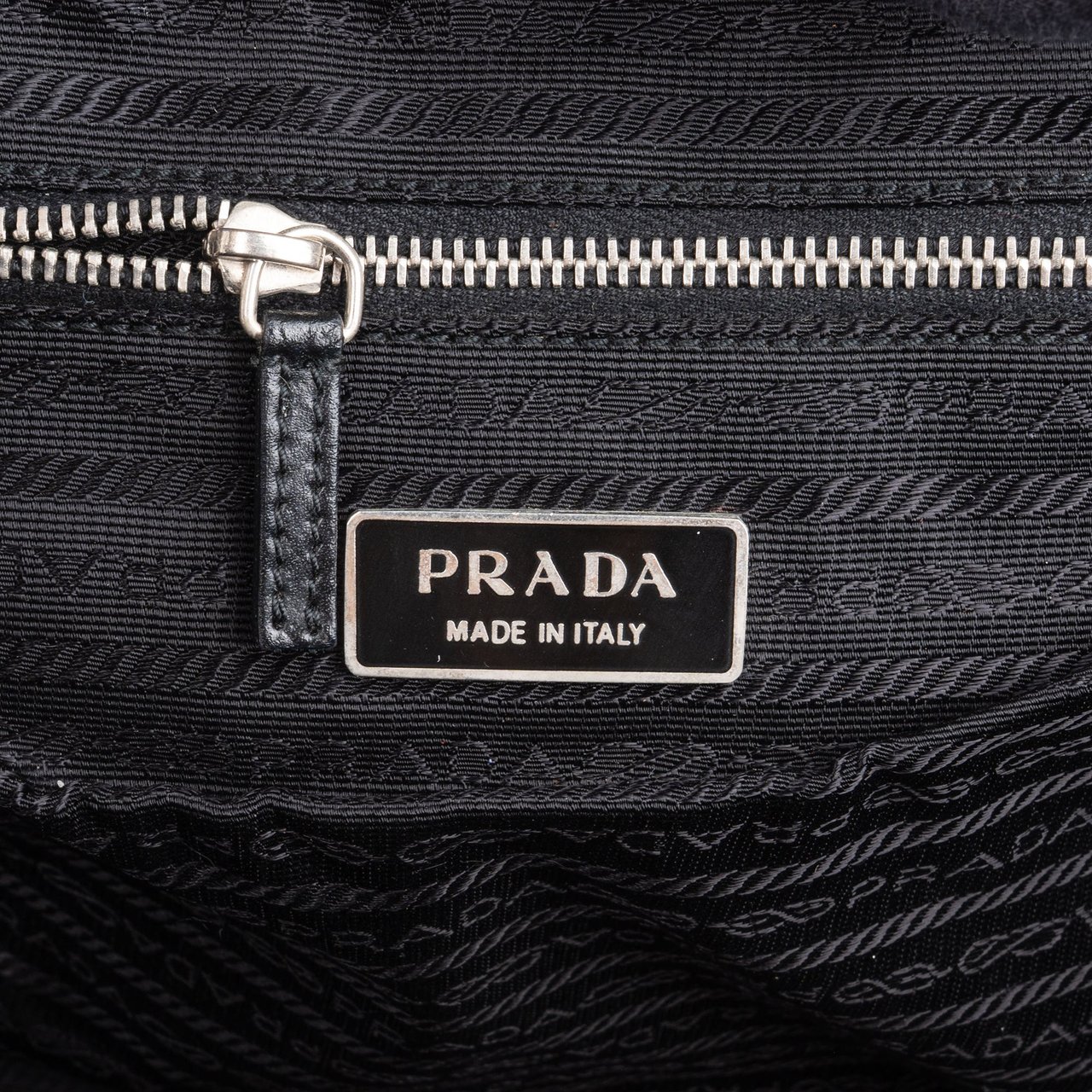 Prada Prada Black Nylon Triangle Handbag Zwart
