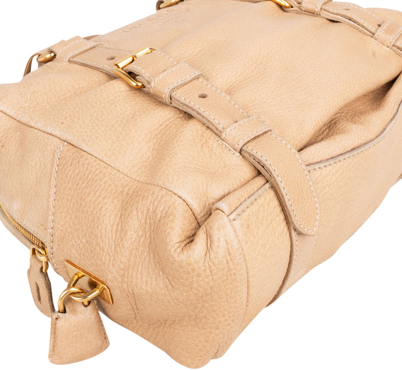 Prada Deerskin City Handbag Beige