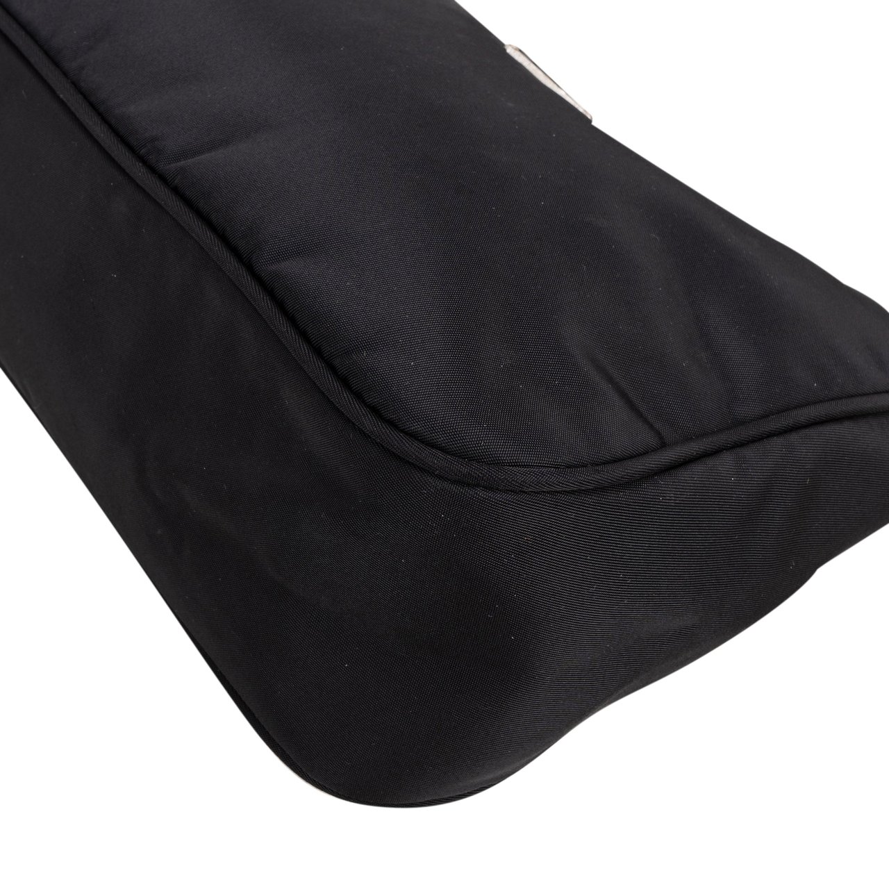 Prada Prada Black Nylon Triangle Vintage Re-Edition Handbag Zwart