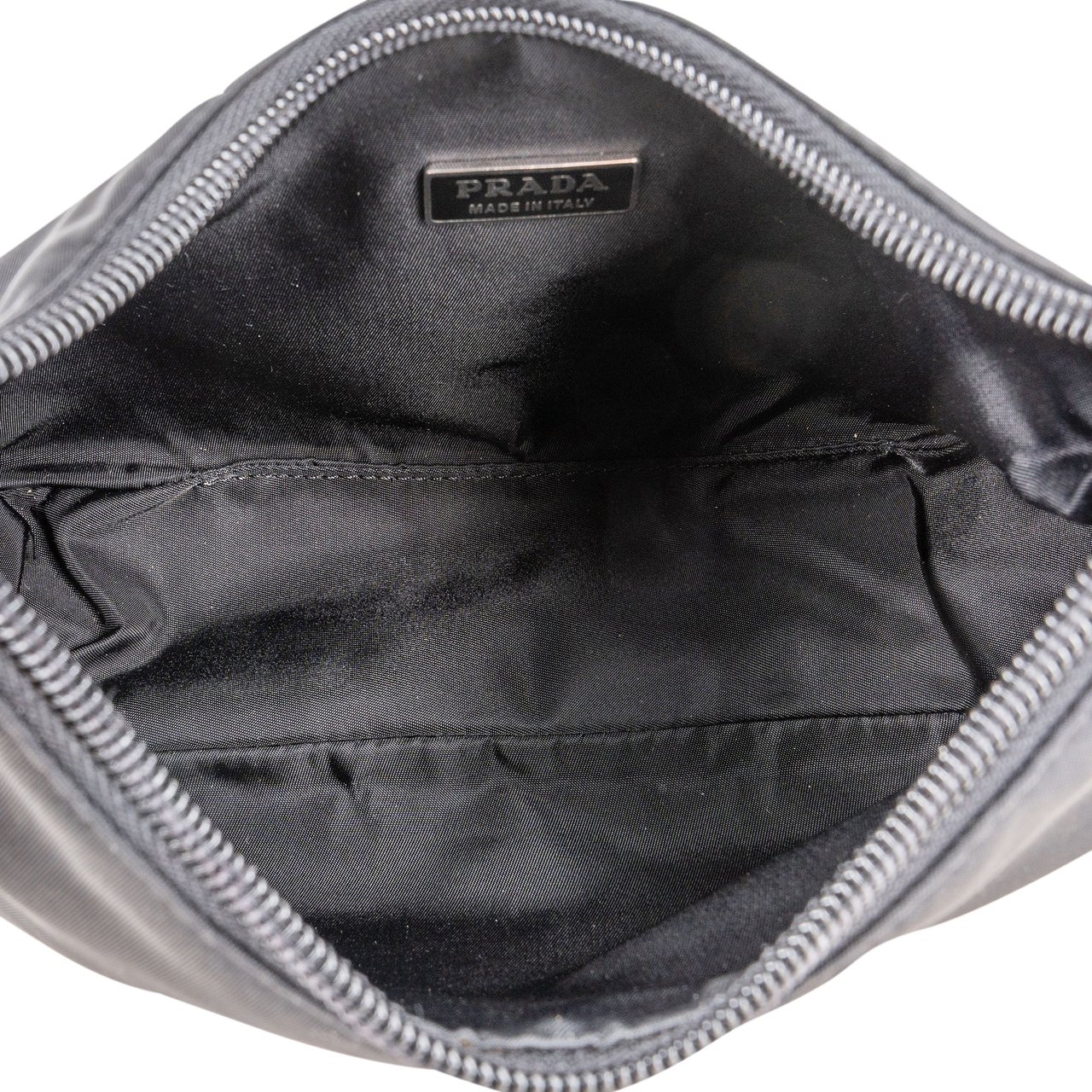 Prada Prada Black Nylon Triangle Vintage Re-Edition Handbag Zwart