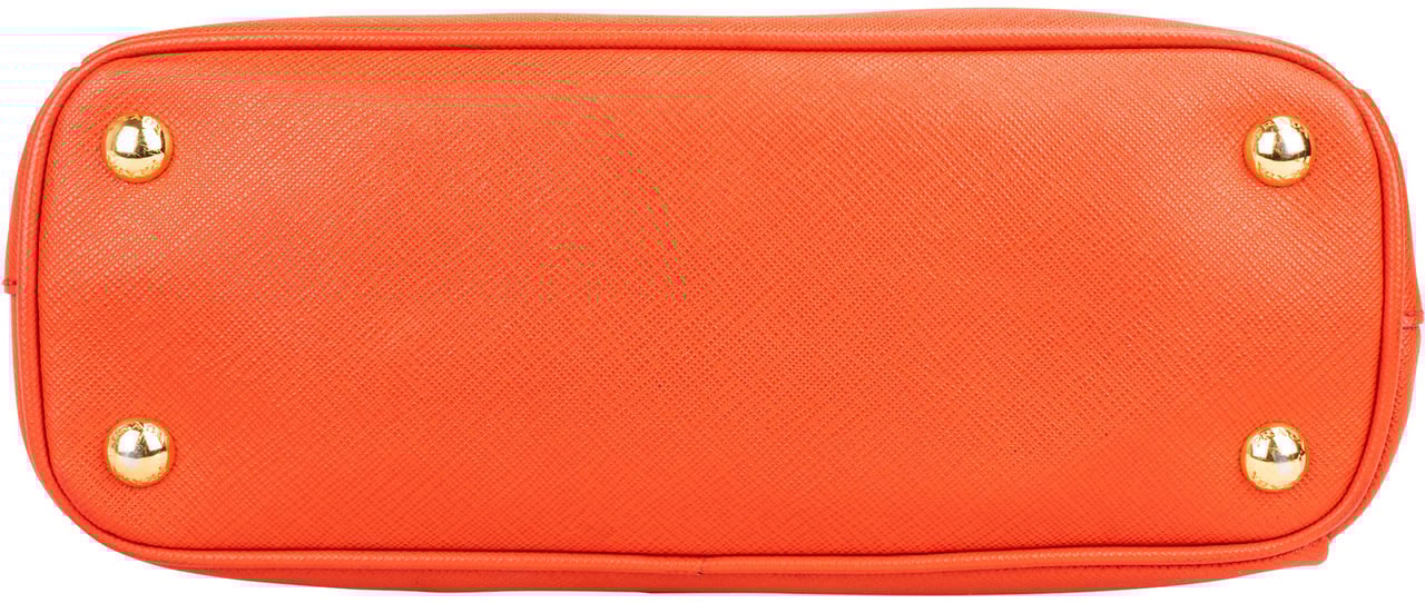 Prada Prada Saffiano Leather Galleria Handbag Oranje