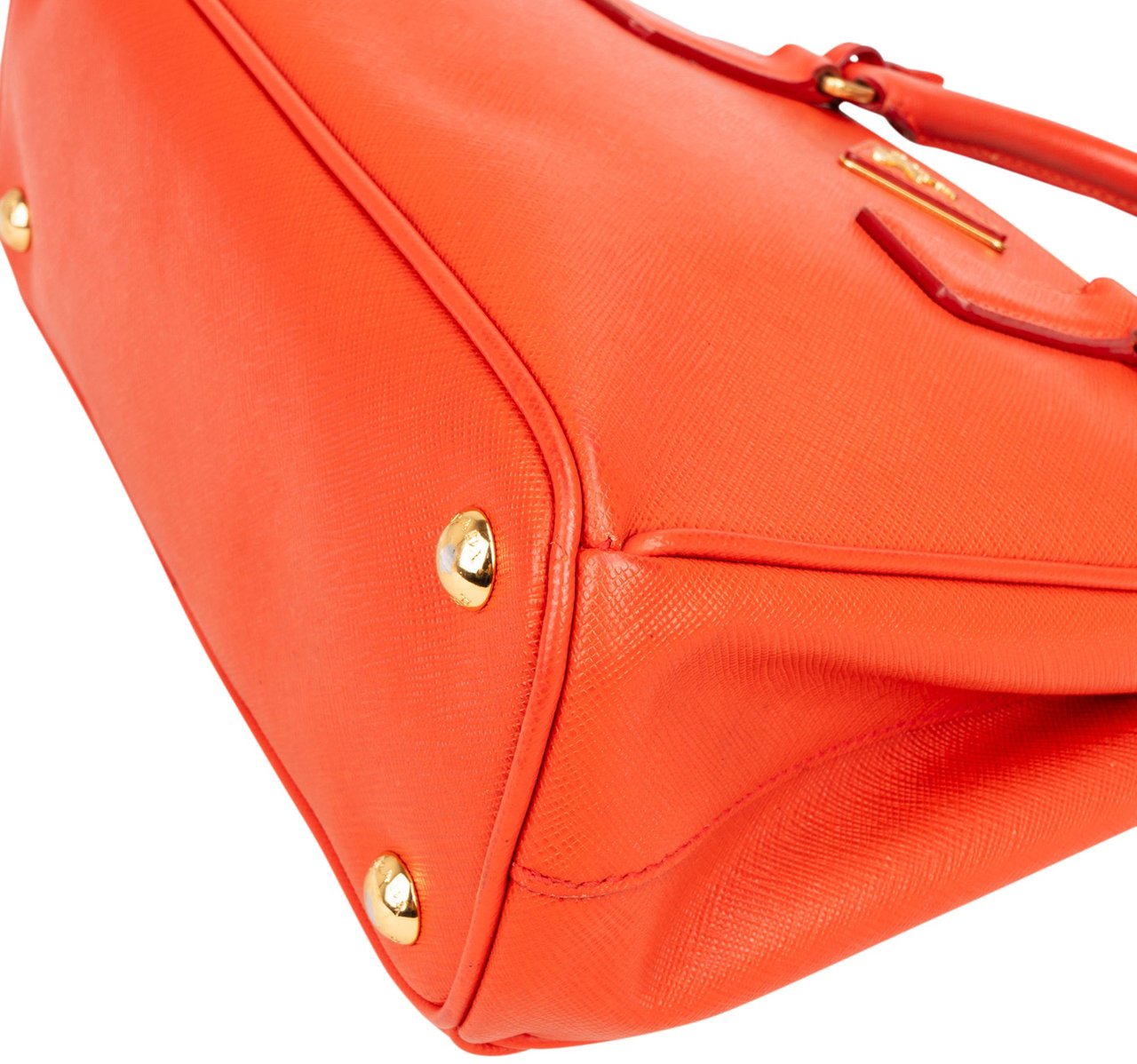 Prada Prada Saffiano Leather Galleria Handbag Oranje