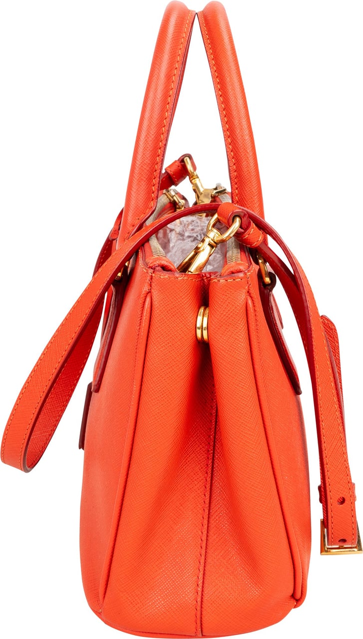 Prada Prada Saffiano Leather Galleria Handbag Oranje