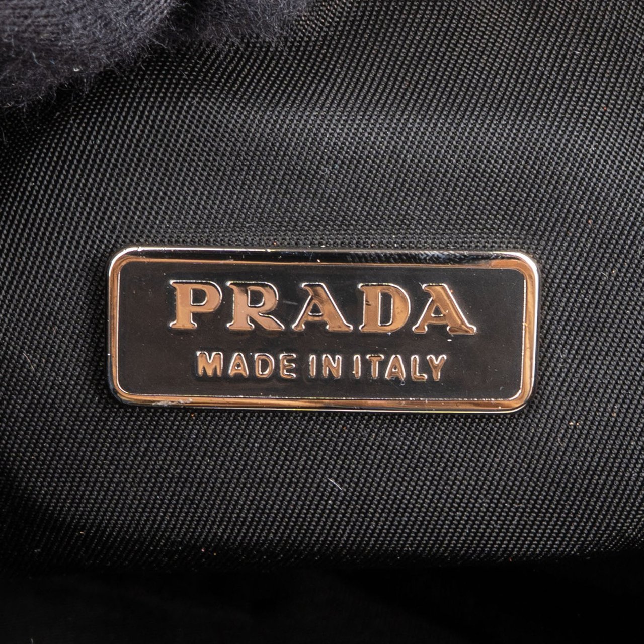 Prada Prada Black Nylon Triangle Vintage Re-Edition Handbag Zwart
