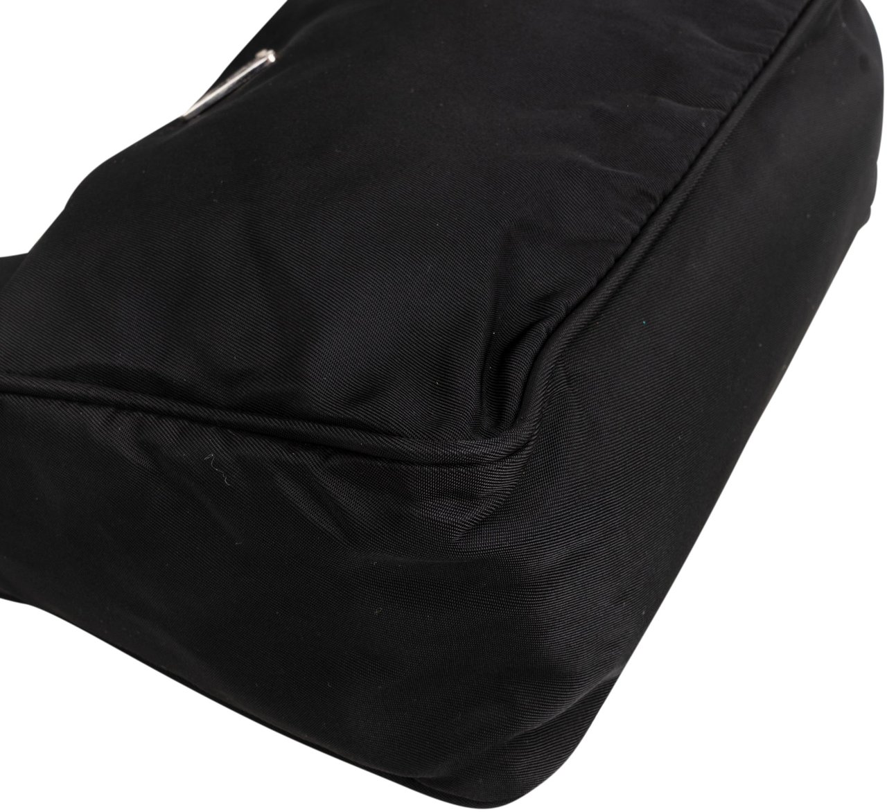 Prada Prada Black Nylon Triangle Vintage Re-Edition Handbag Zwart