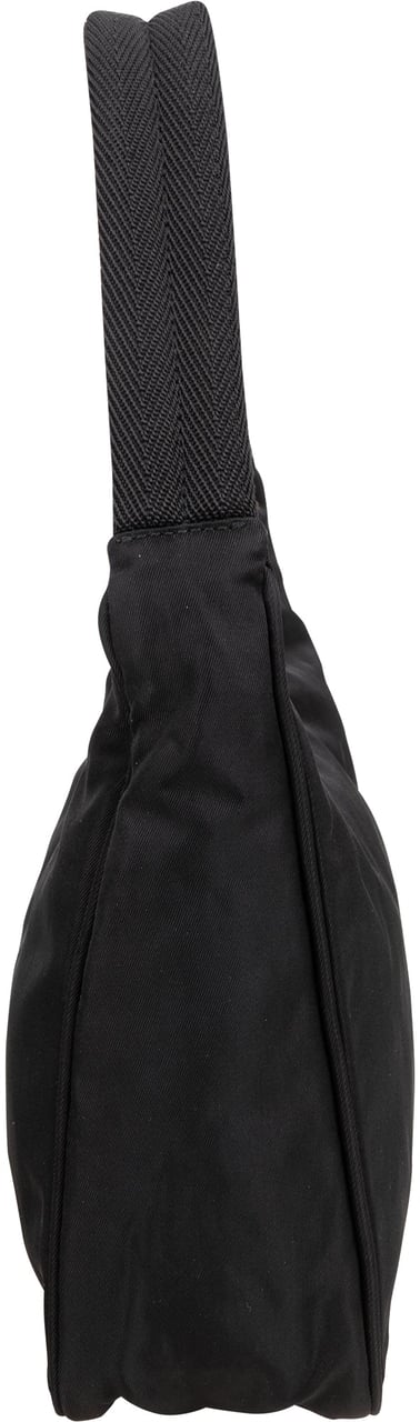 Prada Prada Black Nylon Triangle Vintage Re-Edition Handbag Zwart