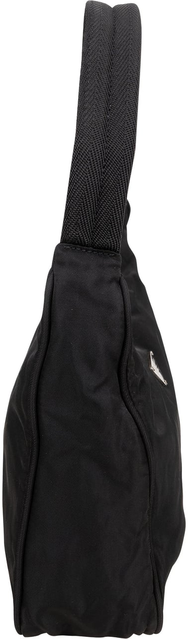 Prada Prada Black Nylon Triangle Vintage Re-Edition Handbag Zwart