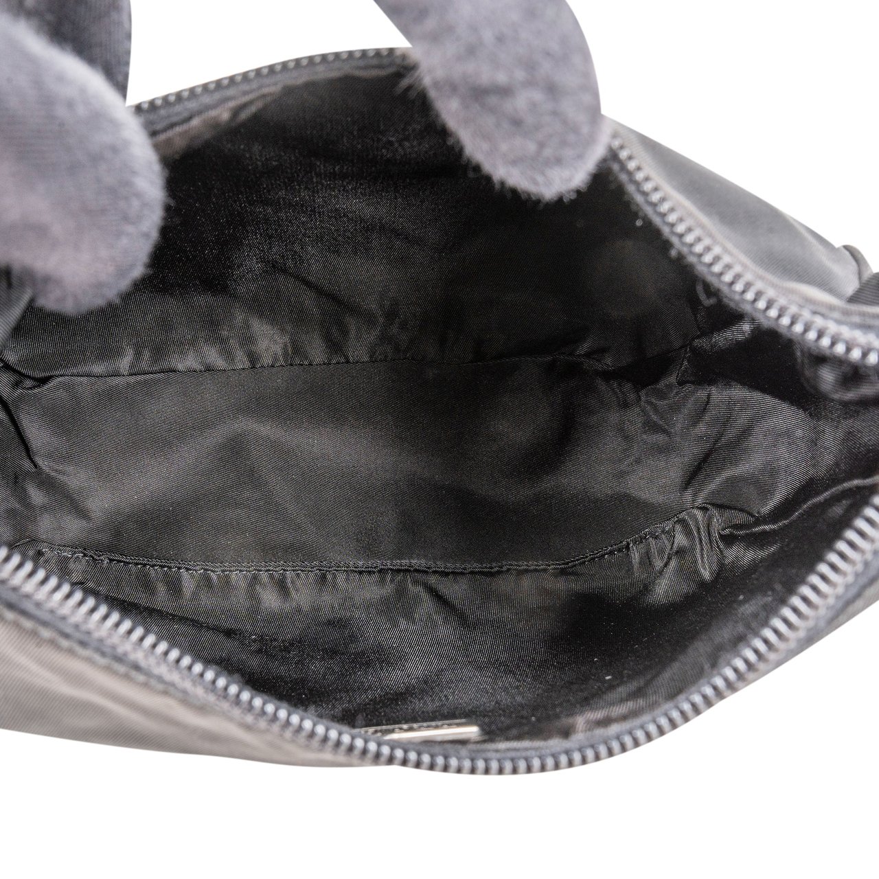 Prada Prada Black Nylon Triangle Vintage Re-Edition Handbag Zwart