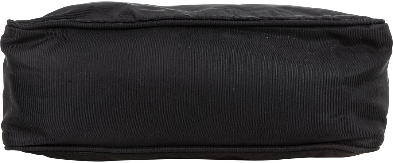 Prada Prada Black Nylon Triangle Vintage Re-Edition Handbag Zwart