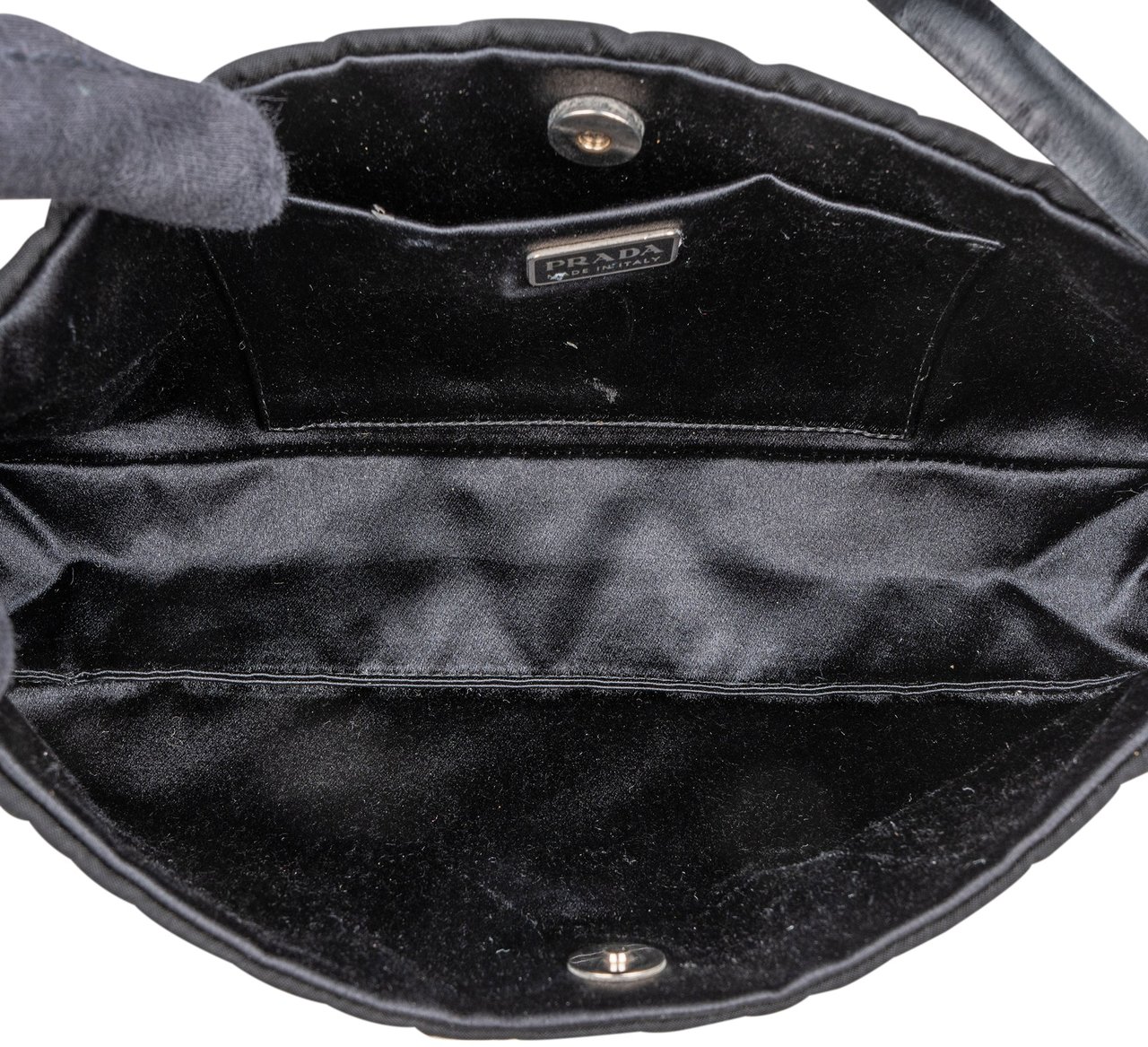 Prada Black Nylon Triangle Shoulder Bag Zwart