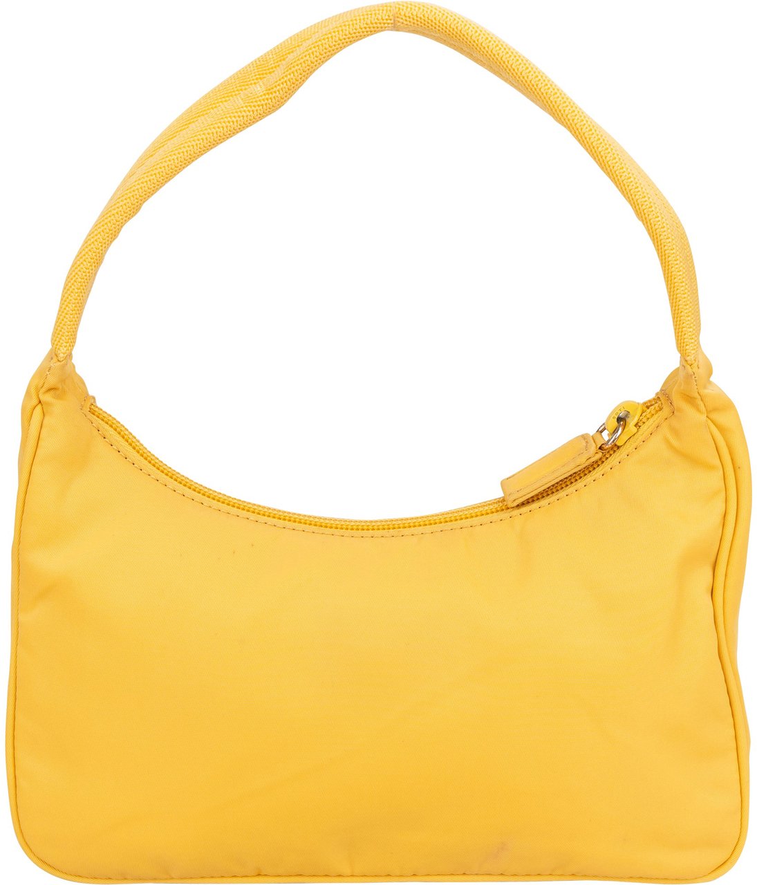 Prada Prada Yellow Nylon Triangle Vintage Re-Edition Handbag Geel