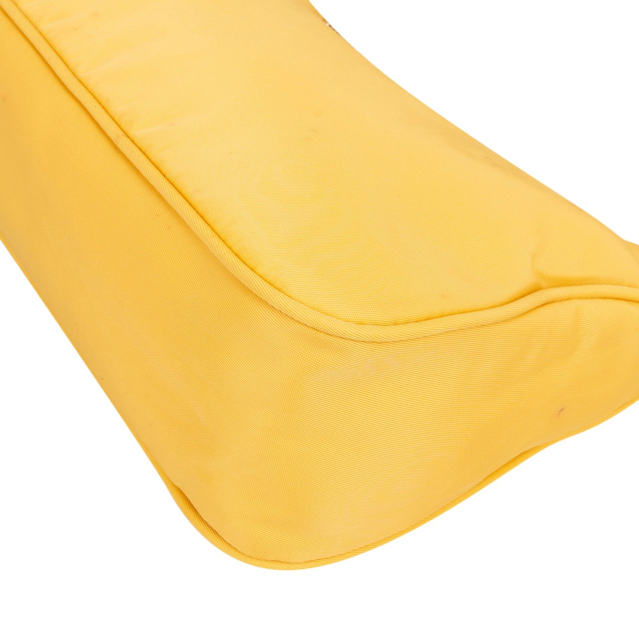 Prada Prada Yellow Nylon Triangle Vintage Re-Edition Handbag Geel