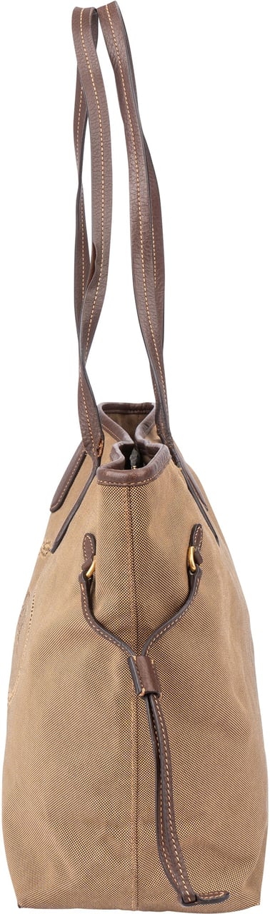 Prada Brown Jacquard City Shoulder Bag Bruin
