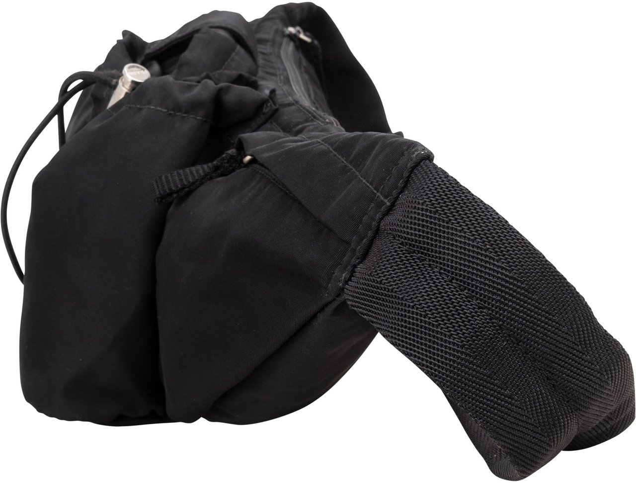 Prada Prada Black Nylon Triangle Crossbody Bumbag Zwart