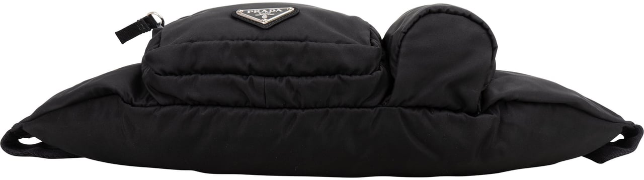 Prada Prada Black Nylon Triangle Crossbody Bumbag Zwart