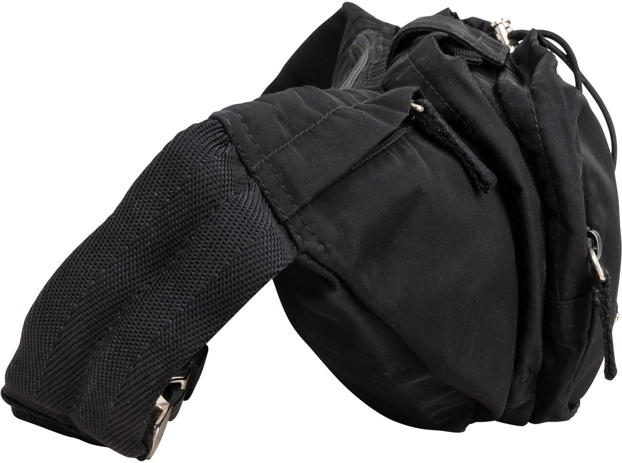 Prada Prada Black Nylon Triangle Crossbody Bumbag Zwart