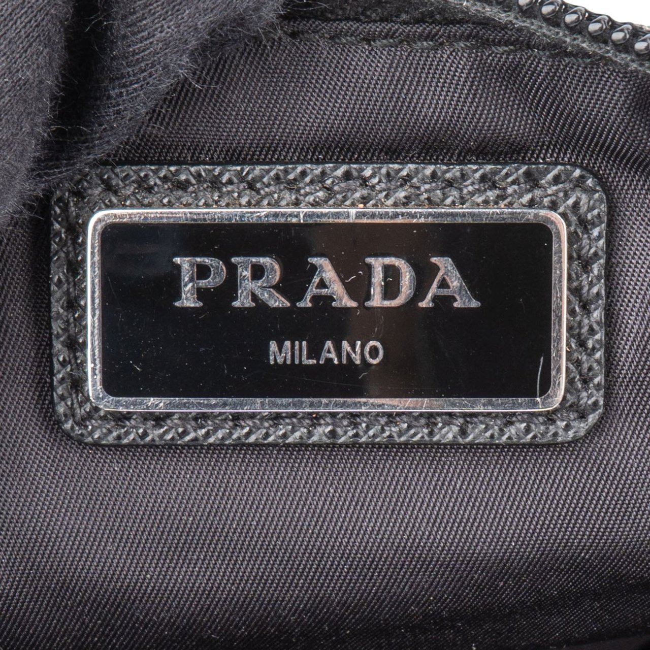 Prada Silver Line Triangle Crossbody Bumbag Zilver