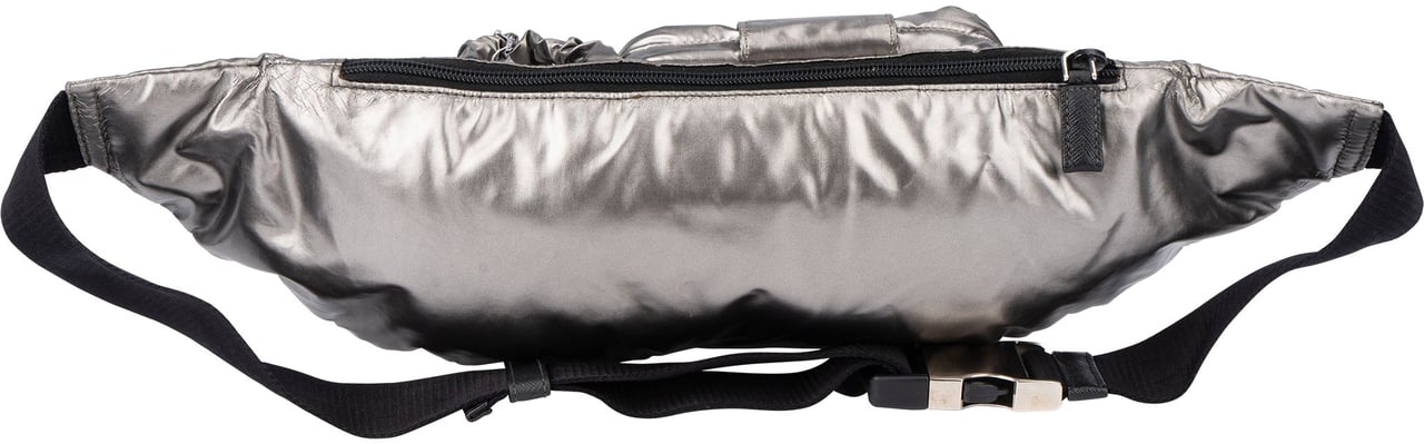 Prada Silver Line Triangle Crossbody Bumbag Zilver