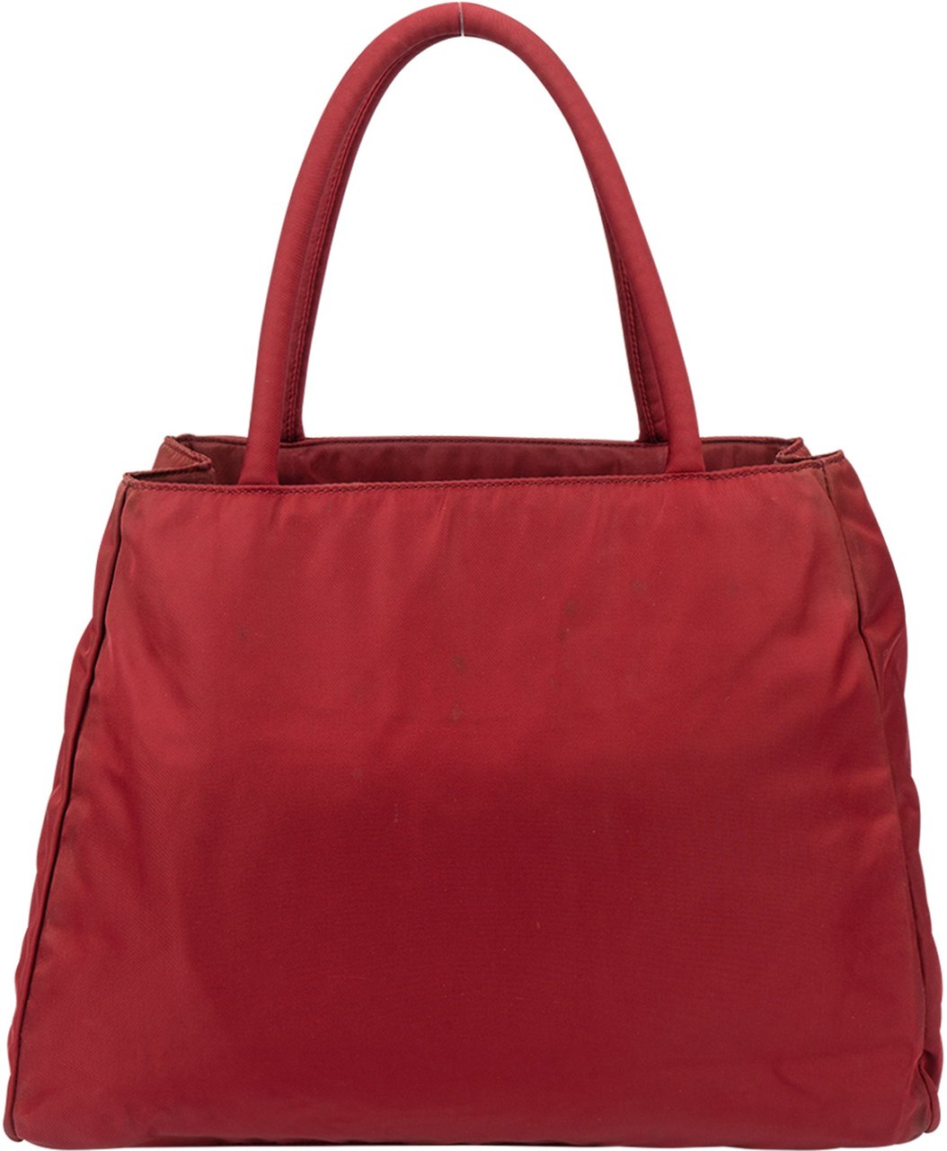 Prada Prada Rouge Nylon Triangle Handbag Rood