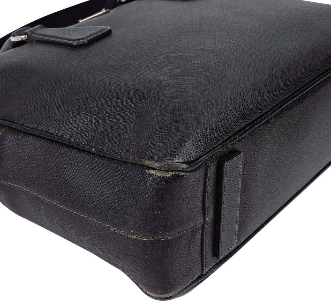 Prada Saffiano Leather Business Handbag Zwart
