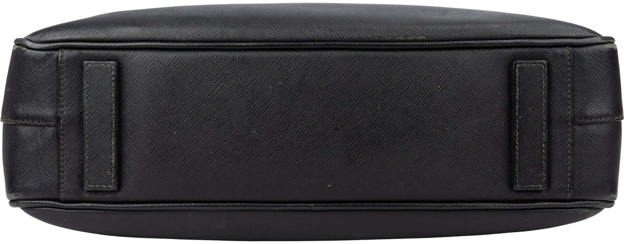 Prada Saffiano Leather Business Handbag Zwart