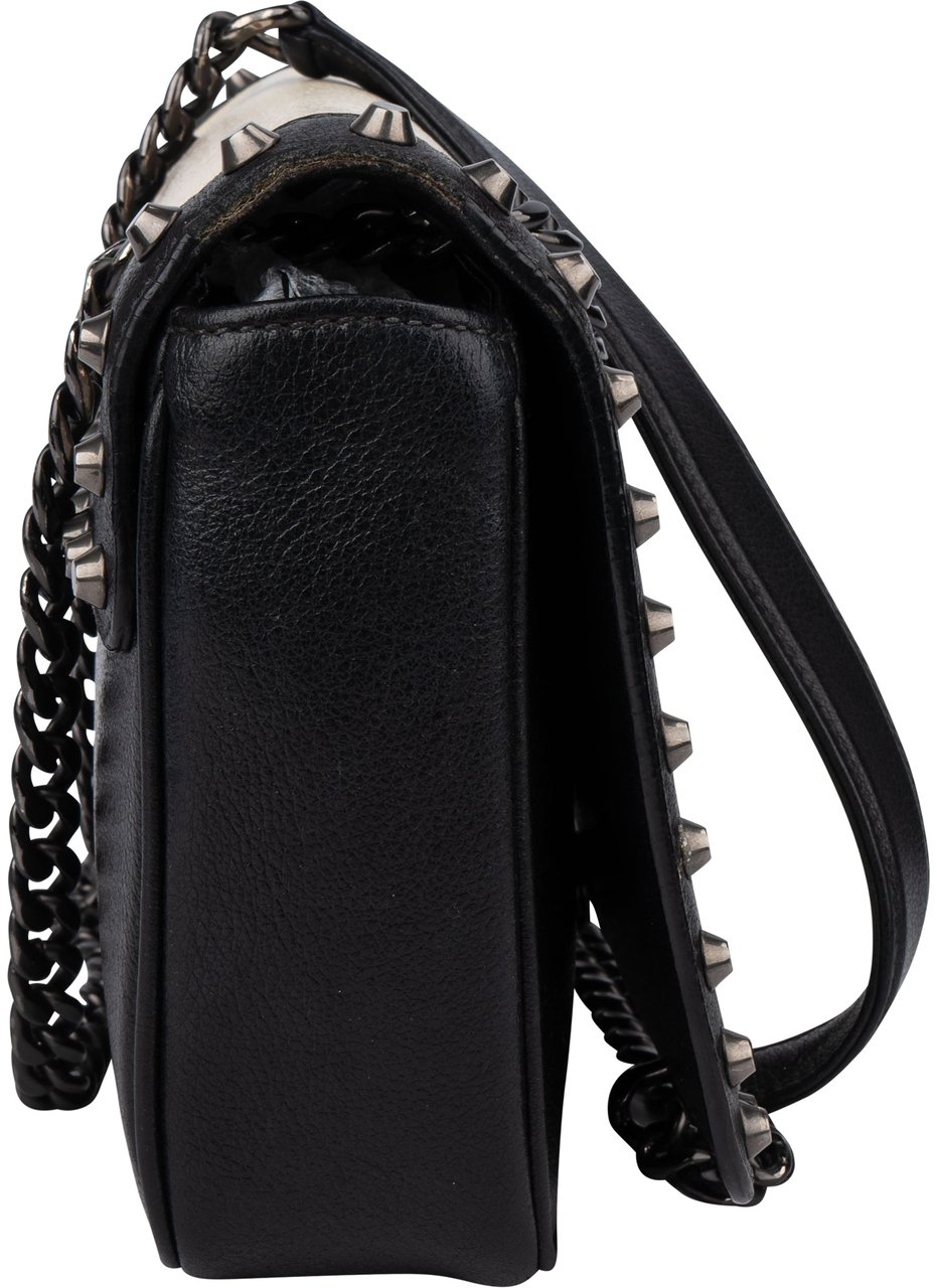 Prada Prada Bicolor Leather Glace Crossbody Bag Zwart