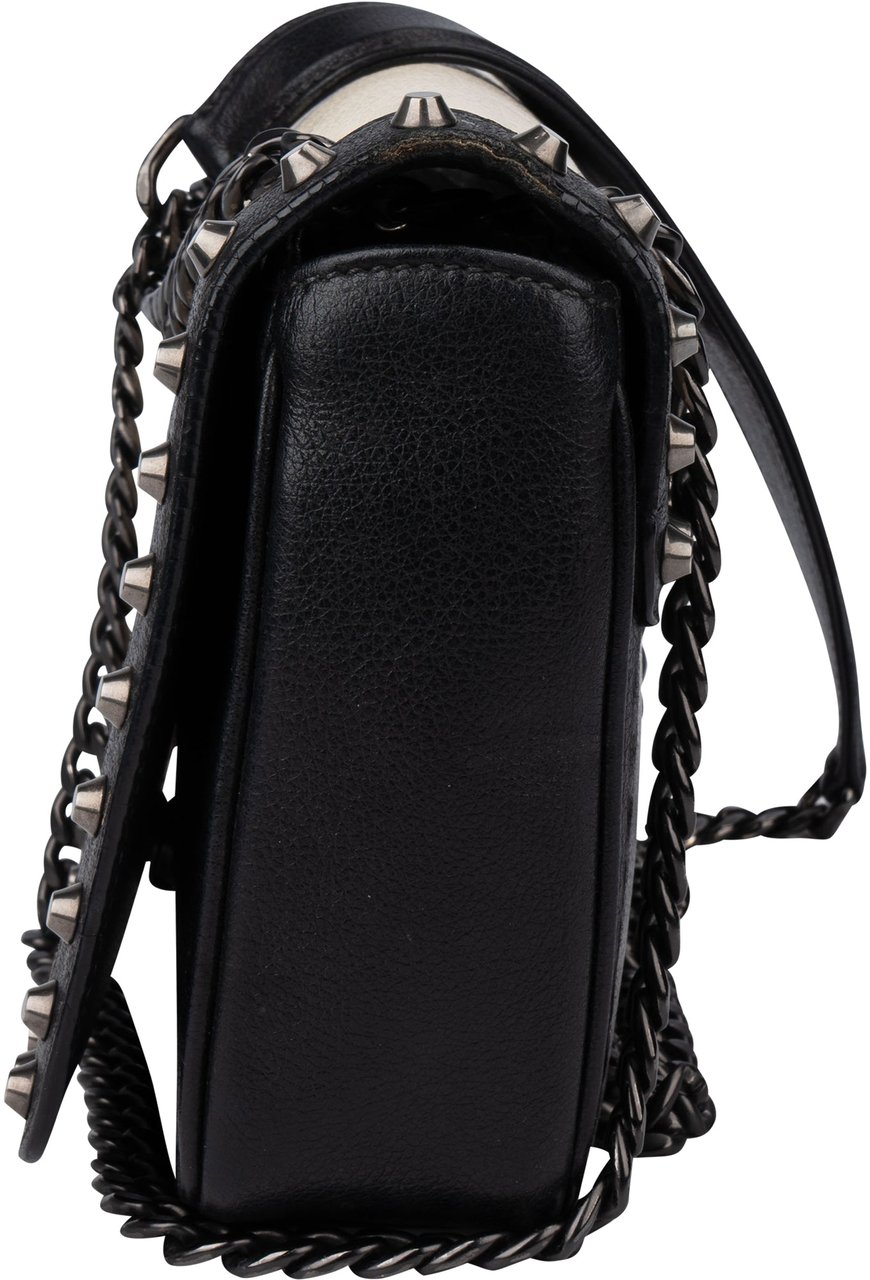 Prada Prada Bicolor Leather Glace Crossbody Bag Zwart