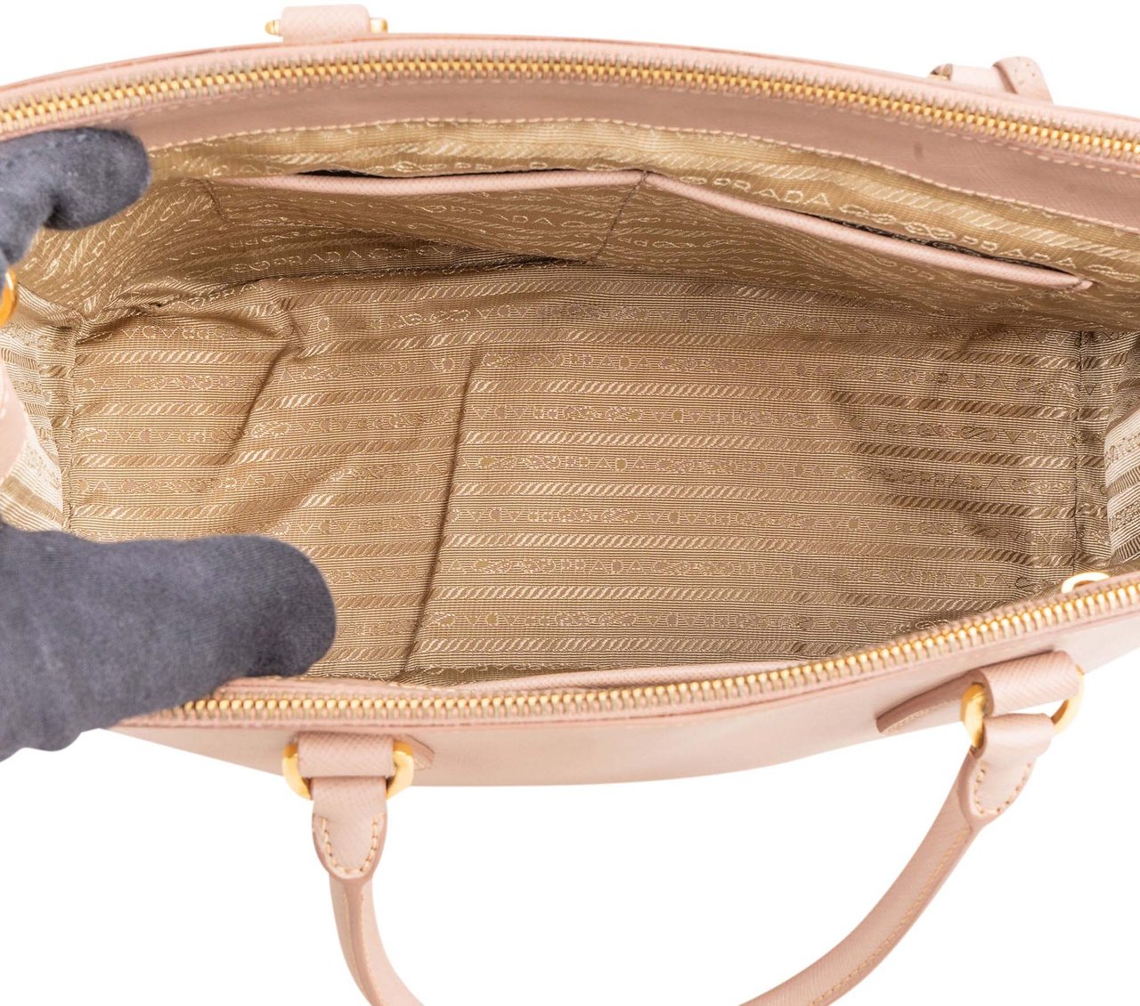 Prada Prada Rose Saffiano Leather Galleria Handbag Rood