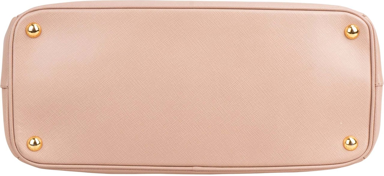 Prada Prada Rose Saffiano Leather Galleria Handbag Rood